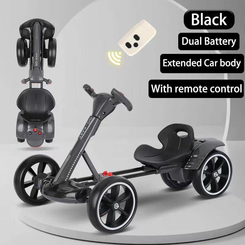 Electric go-kart is equipped with charging function, Remote control and folding system