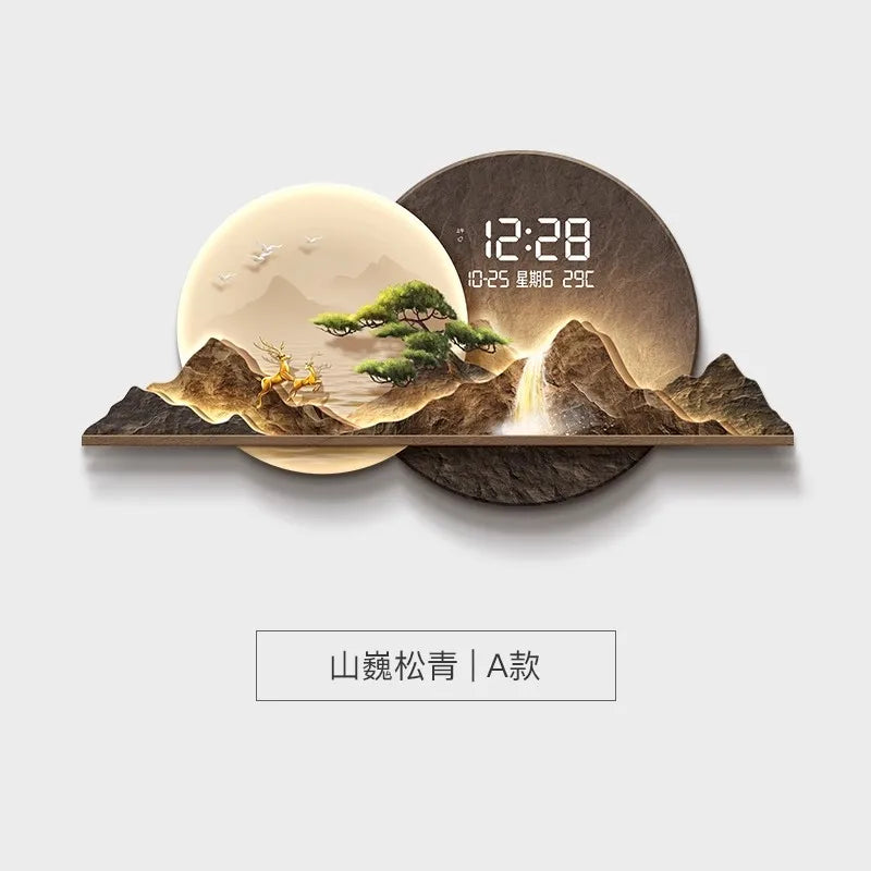 Modern Nordic Wall Watch Digital Luxury Big Size Creative Design Clock Wall Aesthetic Xenomorph Horloge Murale Room Decorations