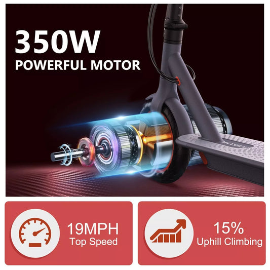 LADPED Electric Scooter 350W 19mph APP Smart Scooter Shock-absorbing Anti-skid 8.5 Inches Folding waterproof Electric Scooter