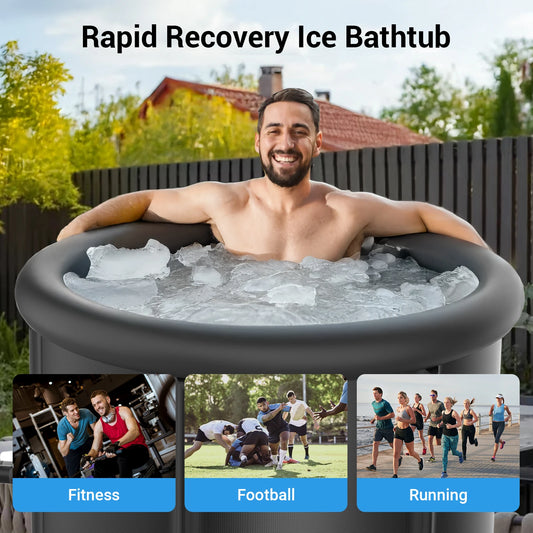 ArcticPulse 110-Gallon Portable Ice Bath Tub – Cold Plunge for Athletes & Home Recovery, Large Capacity & Quick Setup
