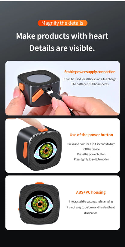 Motorcycle Devil's Eye Lamp Electric Bicycle Rear Light Rear Mirror Modification Eagle Eye LED Dynamic Atmosphere APP Control