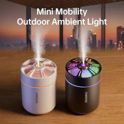 Powerful and Efficient Air Humidifier 180ML Aromatherapy Aroma Diffuser Essential Oil with Colorful Lights for Home Car Bedroom