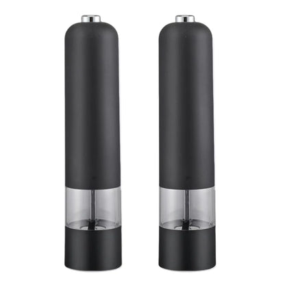 Electric Salt Pepper Grinder Set One Handed Operation Stainless Steel Spice Mill With Light Automatic Pepper Grinde for Kitchen