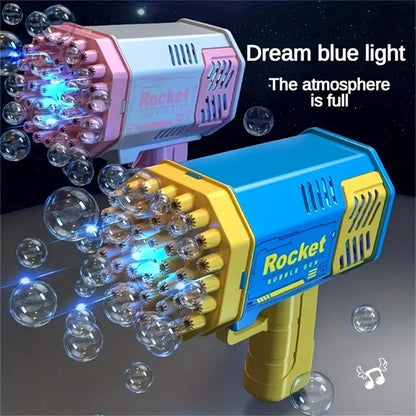 40-Hole Rocket Launcher Handheld Electric Automatic Bubble Gun Portable Party & Birthday Toy (Bubble Solution Not Included)