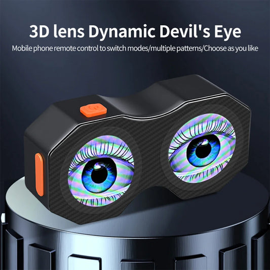 Motorcycle Devil's Eye Lamp Electric Bicycle Rear Light Rear Mirror Modification Eagle Eye LED Dynamic Atmosphere APP Control