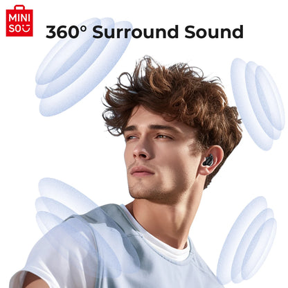 MINISO X16 Bluetooth Earphone 5.4 Wireless Headphones Long Battery Life Sports Waterproof Headsets Extra Bass With Microphones