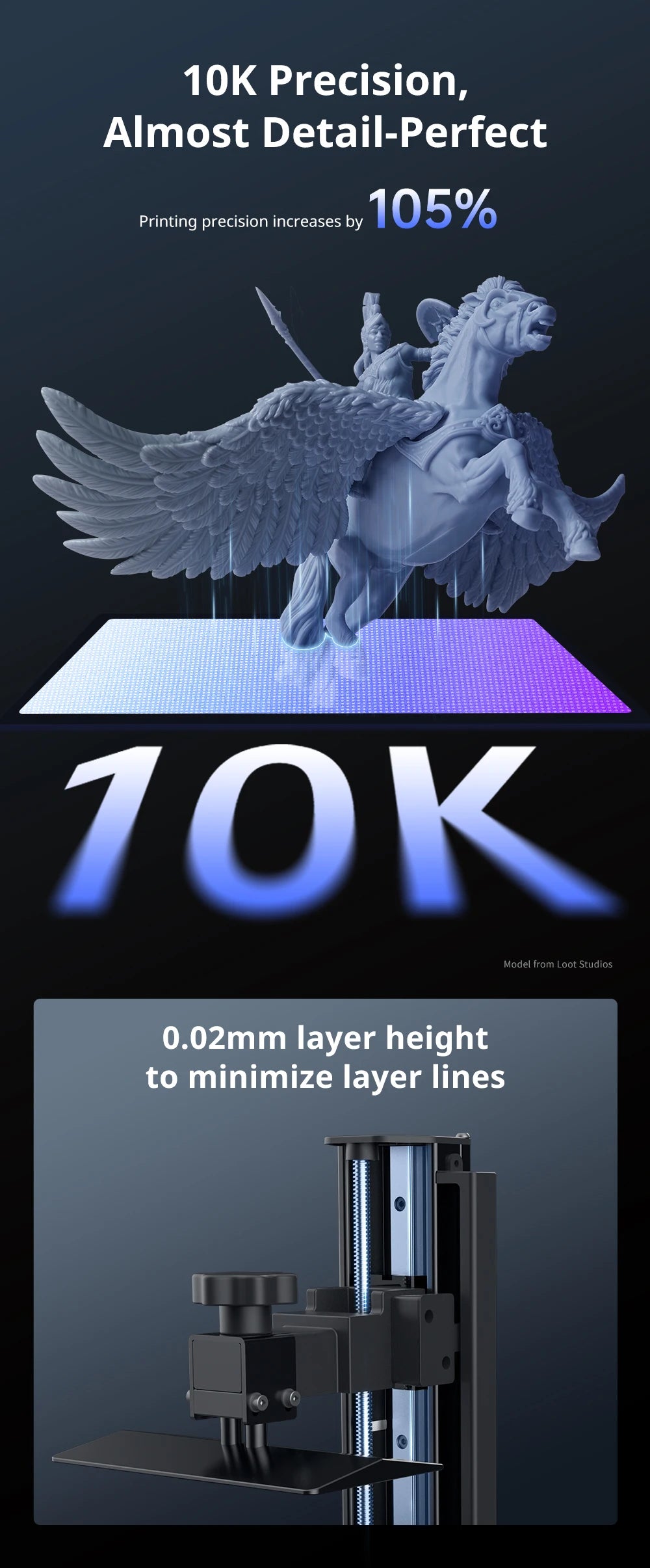 ANYCUBIC Photon Mono 4 Ultra AE Version LCD 3D Printer 7" 10K High Precision 3D Printing 2.2L Build Volume 236mm*231mm*430mm