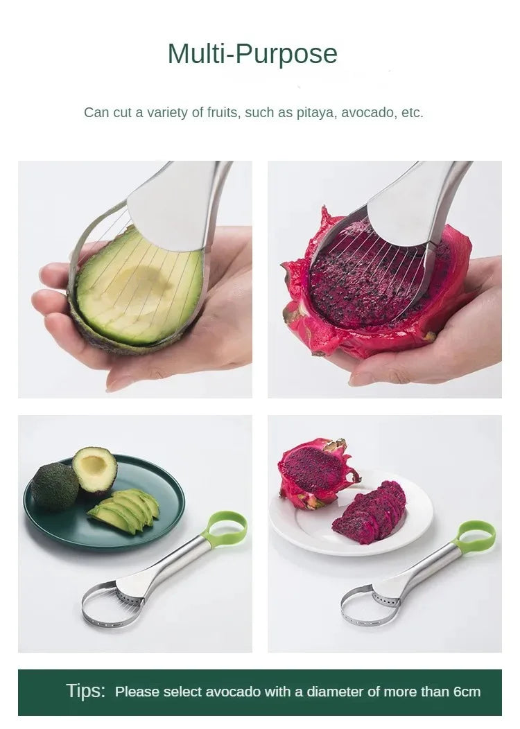 Avocado Knife Gadget Stainless Steel Cutters Kitchen Gadgets Fruit Cutting Artifact All for Kitchen and Home Dragon Fruit Slices
