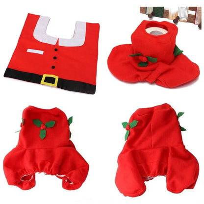 Cute Christmas Toilet Seat Covers Creative Santa Claus Bathroom Mat Xmas Supplies for Home New Year Gift Navidad Decor