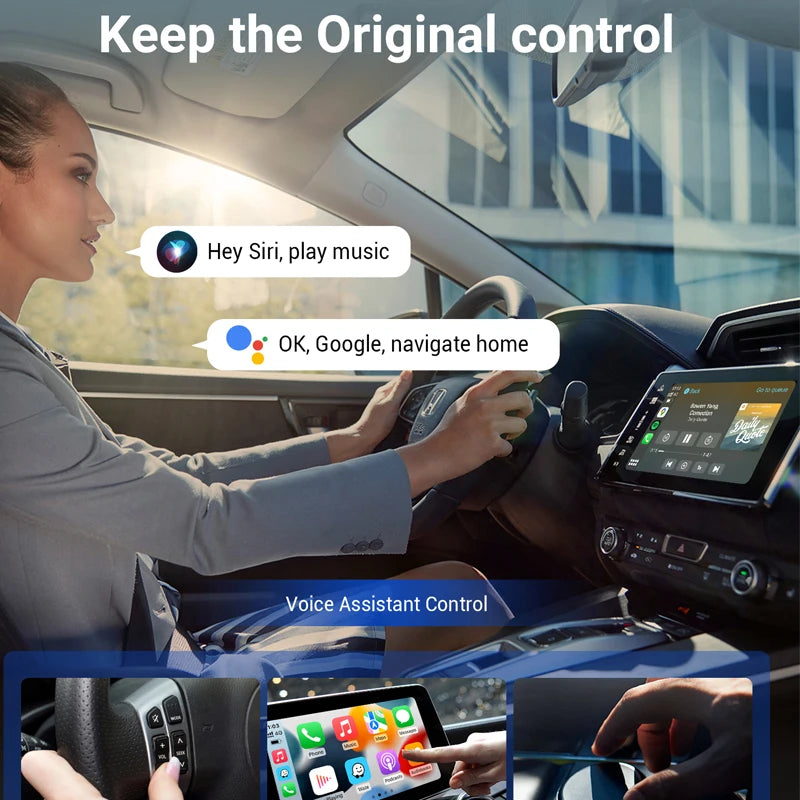 OTTOCAST Play2 Video Pro Android Ai Box Pro Built in YouTube Netflix Tiktok IPTV Wired to Wireless CarPlay Car Accessories