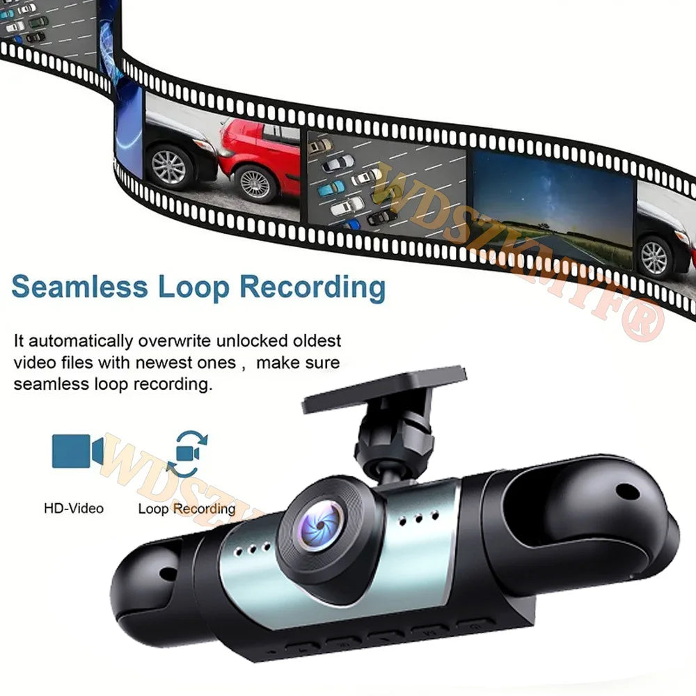 4Lens Car DVR 360 Degrees Video Recorder 1080P Dash Cam 3/4Channel Front Right left optional Rear View camera Car accessory