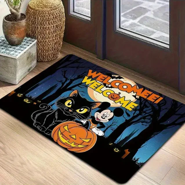 Mickey and Minnie Doormat Halloween Living Room Bathroom Birthday Christmas Home Gifts Party Holiday Essentials Decoration Gift
