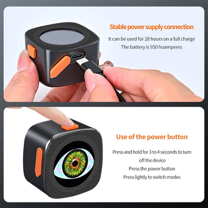 Motorcycle Devil's Eye Lamp Electric Bicycle Rear Light Rear Mirror Modification Eagle Eye LED Dynamic Atmosphere APP Control