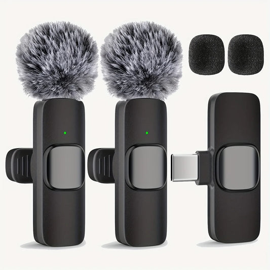 Wireless Microphone Type C Audio Recording for Live Streaming Video Conferencing Singing Video Conferencing Wireless Microphone