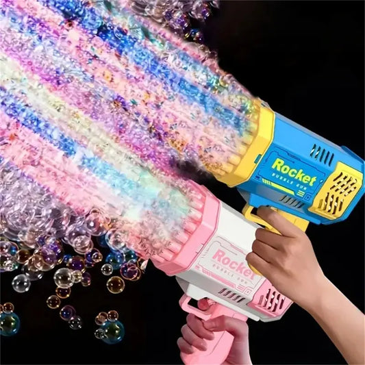 40-Hole Rocket Launcher Handheld Electric Automatic Bubble Gun Portable Party & Birthday Toy (Bubble Solution Not Included)
