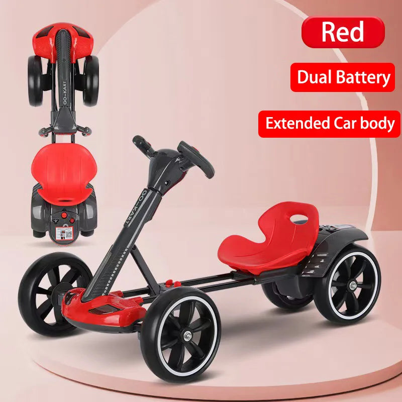 Electric go-kart is equipped with charging function, Remote control and folding system