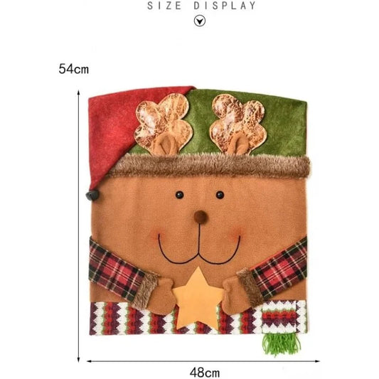 Christmas Decorative Chair Set, Festive Stool Set & Chair Covers, Holiday Home Furnishings, Perfect for Parties & Celebrations