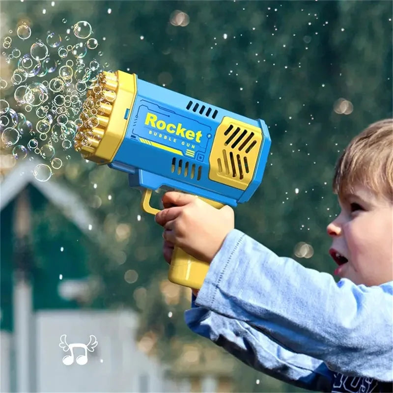 40-Hole Rocket Launcher Handheld Electric Automatic Bubble Gun Portable Party & Birthday Toy (Bubble Solution Not Included)