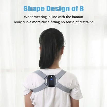 Smart Posture Corrector with Sensor – Vibrating Back & Neck Trainer for Adults & Kids (Invisible Adjustable Brace)