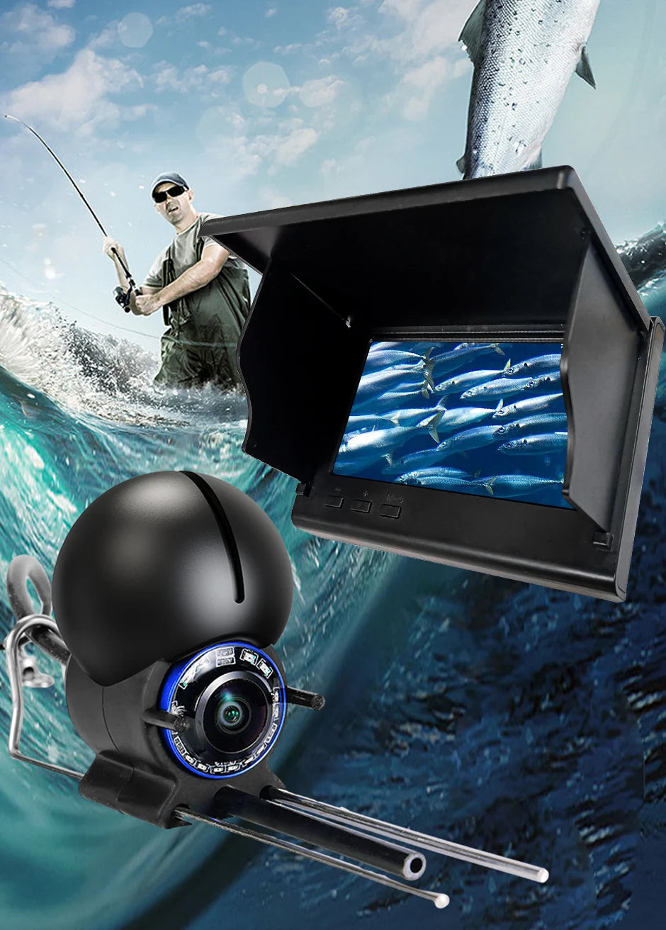 Underwater Fishing Camera 1080P HD 4.3 Inch Handheld LCD Ice Fishing Finder For Boat Kayak Sea Fishing With 5000amh Battery