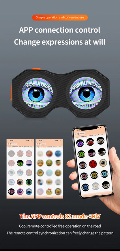 Motorcycle Devil's Eye Lamp Electric Bicycle Rear Light Rear Mirror Modification Eagle Eye LED Dynamic Atmosphere APP Control