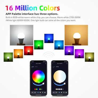 Bluetooth Smart Bulb Alexa Led Lamp E27 RGB Smart Light Bulbs 90V-265V Smart Lamps For Smart Life Home lighting decoration