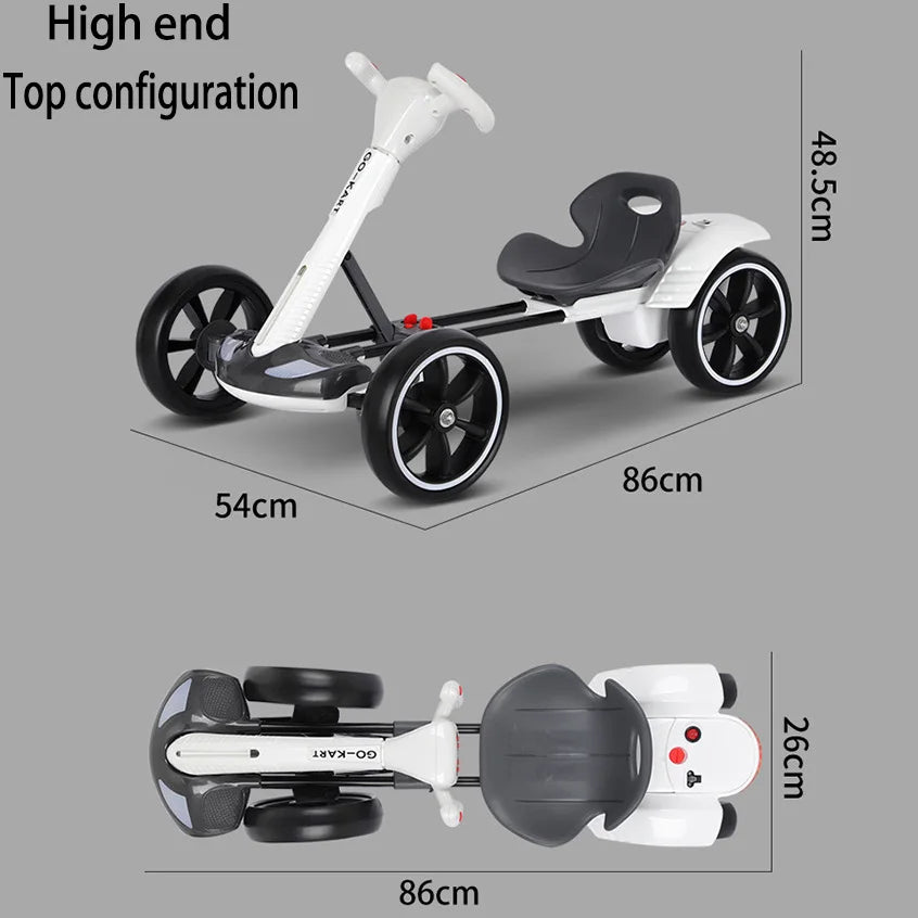 Electric go-kart is equipped with charging function, Remote control and folding system