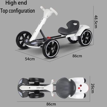 Electric go-kart is equipped with charging function, Remote control and folding system