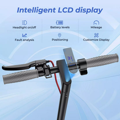 LADPED Electric Scooter 350W 19mph APP Smart Scooter Shock-absorbing Anti-skid ‎8.5 Inches Folding waterproof Electric Scooter