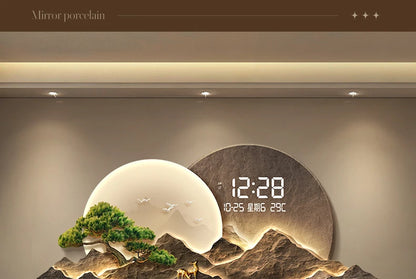 Modern Nordic Wall Watch Digital Luxury Big Size Creative Design Clock Wall Aesthetic Xenomorph Horloge Murale Room Decorations