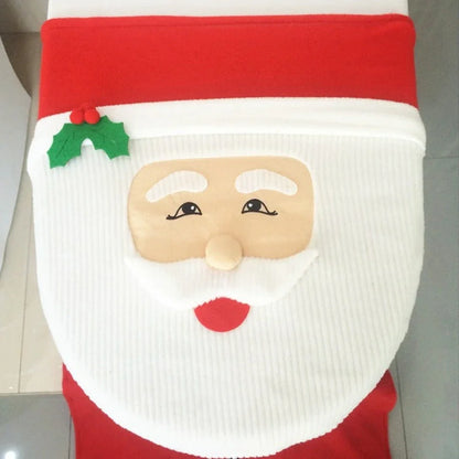 Cute Christmas Toilet Seat Covers Creative Santa Claus Bathroom Mat Xmas Supplies for Home New Year Gift Navidad Decor