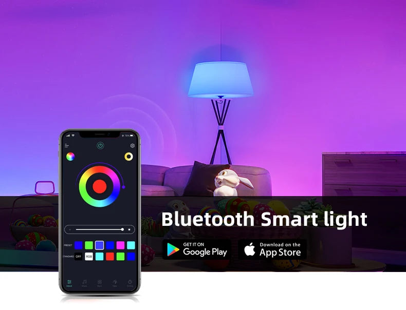 Bluetooth Smart Bulb Alexa Led Lamp E27 RGB Smart Light Bulbs 90V-265V Smart Lamps For Smart Life Home lighting decoration