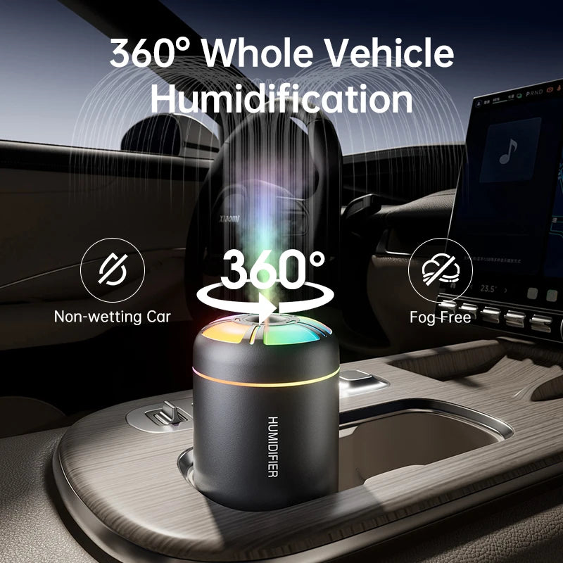 Powerful and Efficient Air Humidifier 180ML Aromatherapy Aroma Diffuser Essential Oil with Colorful Lights for Home Car Bedroom