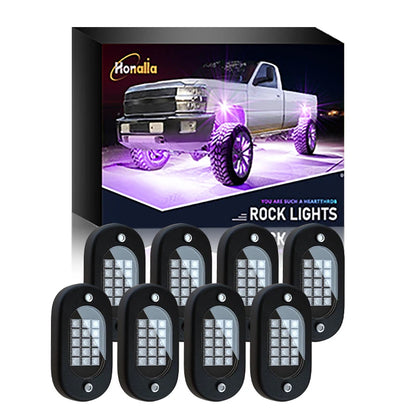 Underglow LED Car Lights Underbody Lamp Car RGB Ground Lighting App Control 12V Trail Rig Light Vehicle SUV Trucks Rock Lights