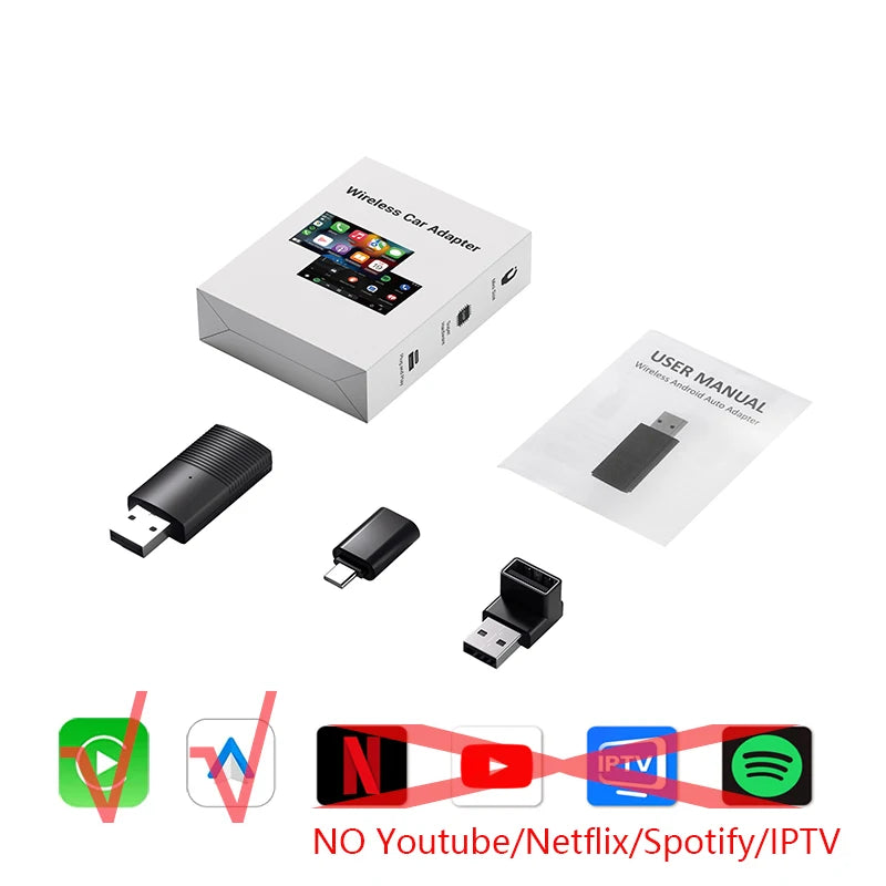 OTTOCAST Play2 Video Pro Android Ai Box Pro Built in YouTube Netflix Tiktok IPTV Wired to Wireless CarPlay Car Accessories