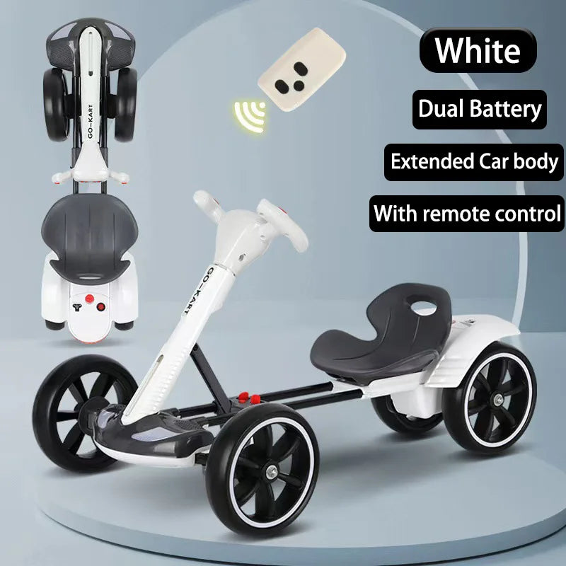 Electric go-kart is equipped with charging function, Remote control and folding system