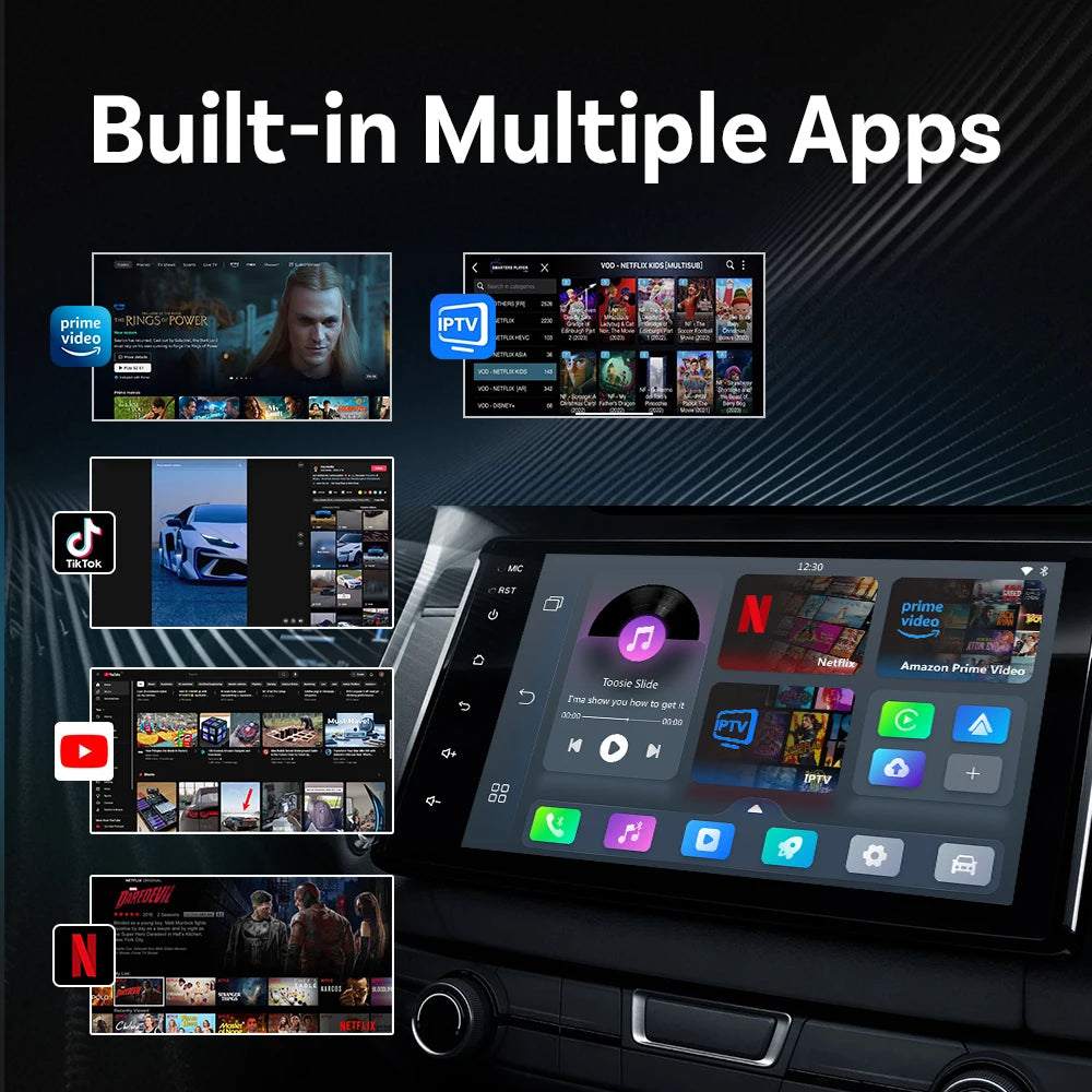 OTTOCAST Play2 Video Pro Carplay Ai Box Wireless Android Auto Adapter Built in Youtube Netflix TV BOX For VW Benz 99% of Cars