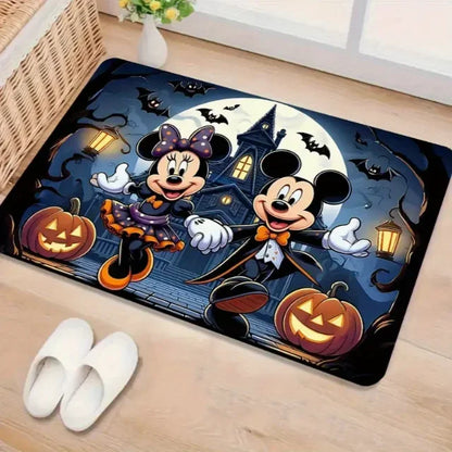 Mickey and Minnie Doormat Halloween Living Room Bathroom Birthday Christmas Home Gifts Party Holiday Essentials Decoration Gift