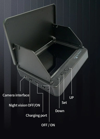 Fish Finder with Underwater 1080P HD Camera – 4.3" LCD Screen, Night Vision, 5000mAh Battery, Portable Fishing Tool for Ice, Lake & Boat Fishing