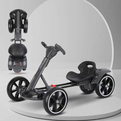 Electric go-kart is equipped with charging function, Remote control and folding system