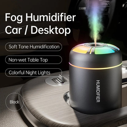Powerful and Efficient Air Humidifier 180ML Aromatherapy Aroma Diffuser Essential Oil with Colorful Lights for Home Car Bedroom