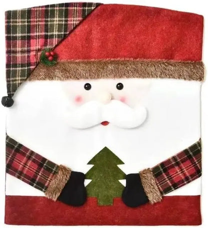 Christmas Decorative Chair Set, Festive Stool Set & Chair Covers, Holiday Home Furnishings, Perfect for Parties & Celebrations