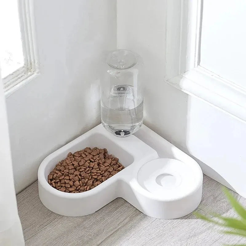 Pets Automatic Drinking Love Pet Bowl Moisture-proof Cat Bowl Dog Basin Dual-use Multi-functional Drinking And Feeding