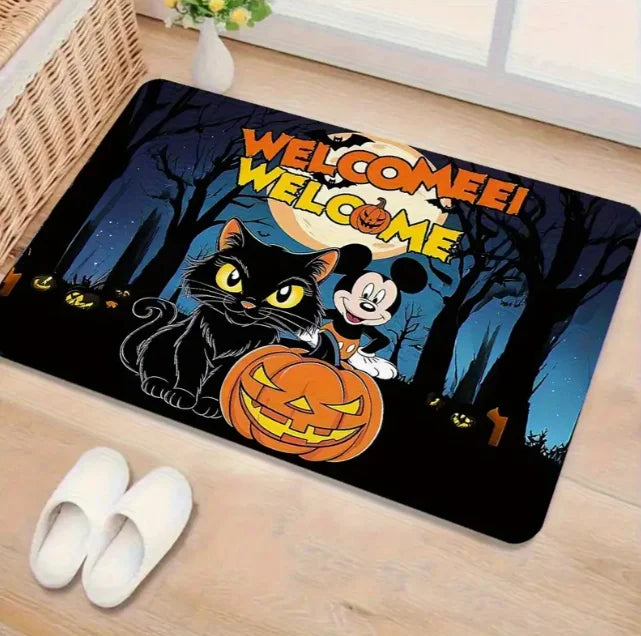 Mickey and Minnie Doormat Halloween Living Room Bathroom Birthday Christmas Home Gifts Party Holiday Essentials Decoration Gift