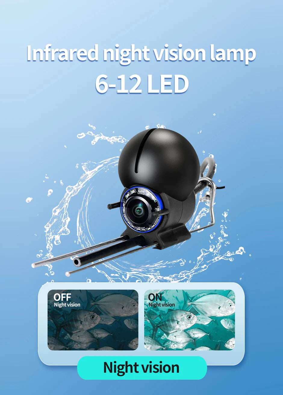 Underwater Fishing Camera 1080P HD 4.3 Inch Handheld LCD Ice Fishing Finder For Boat Kayak Sea Fishing With 5000amh Battery