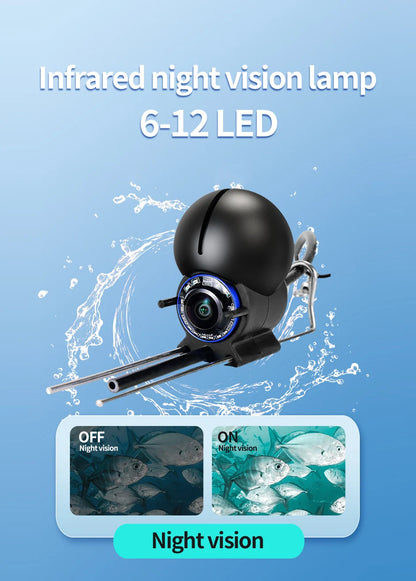 Underwater Fishing Camera 1080P HD 4.3 Inch Handheld LCD Ice Fishing Finder For Boat Kayak Sea Fishing With 5000amh Battery