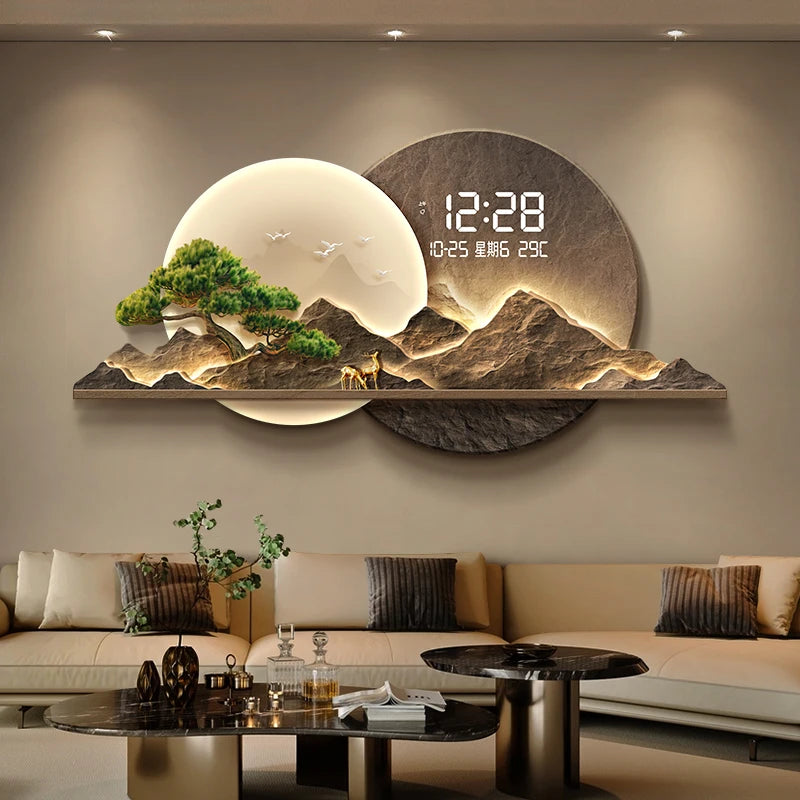 Modern Nordic Wall Watch Digital Luxury Big Size Creative Design Clock Wall Aesthetic Xenomorph Horloge Murale Room Decorations