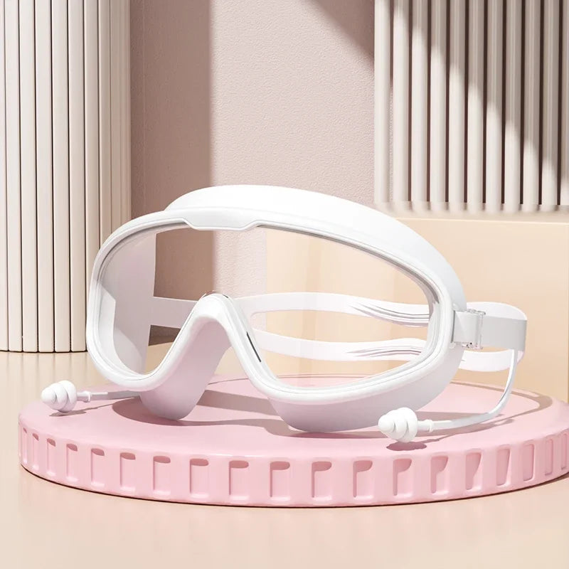 Outdoor Swimming Goggles Anti-Fog Wide View Scuba Diving Swimming Glasses with Earplugs for Adult Youth Water Diving Goggles