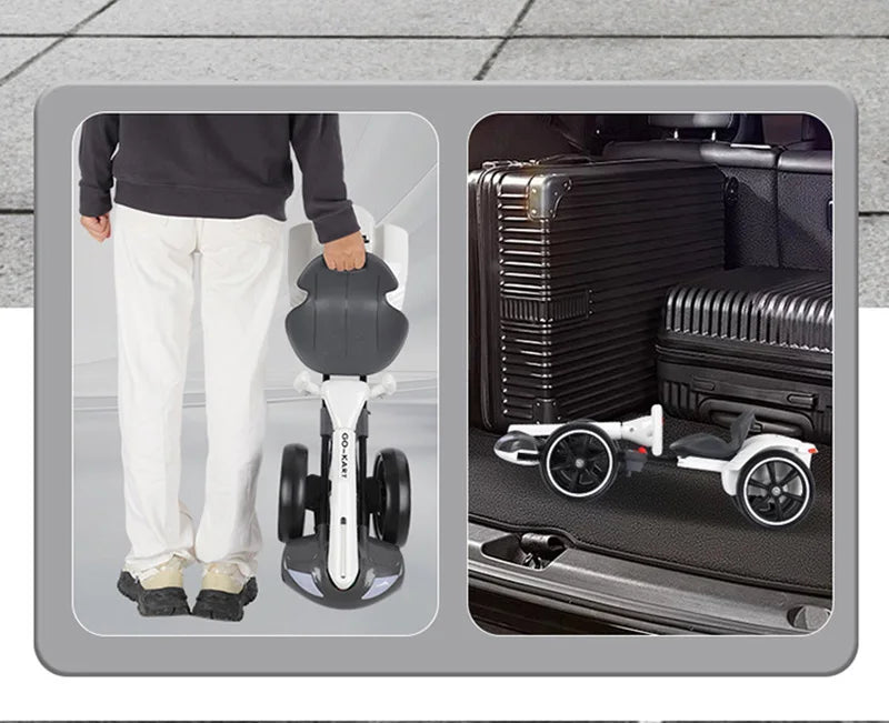 Electric go-kart is equipped with charging function, Remote control and folding system