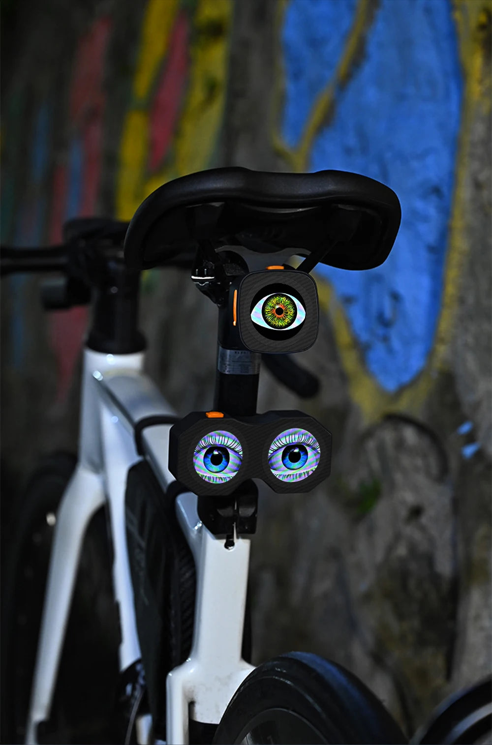 Motorcycle Devil's Eye Lamp Electric Bicycle Rear Light Rear Mirror Modification Eagle Eye LED Dynamic Atmosphere APP Control